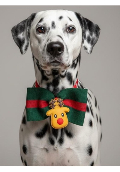Royal Rudolph Premium Yılbaşı Köpek Papyonu Limited Edition Luxe Aksesuar Orta & Büyük Irklar İçin