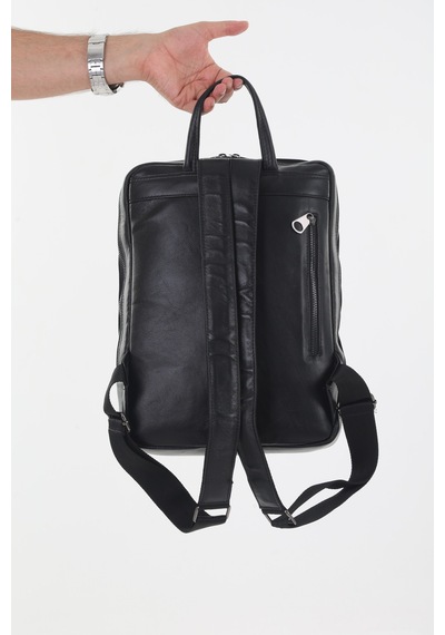 Erzeno Hakiki Deri Laptop & Evrak Çantası - Siyah Unisex İş Çantası Siyah Sırt - 761747751 Siyah Sırt