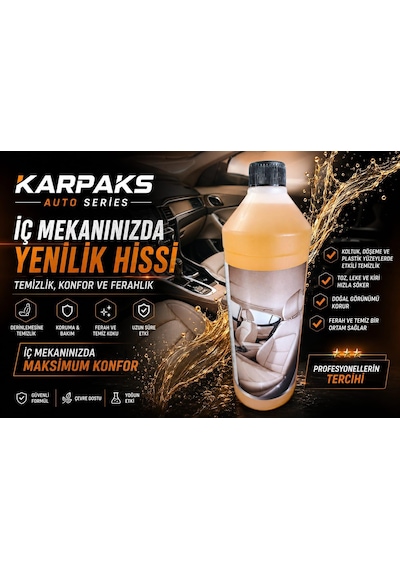 Karpaks Auto Series Araç İçi Detay Temizleyici 1 Lt Koltuk Döşeme Plastik Temizleyici