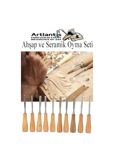 Ahşap Ve Seramik Oyma Seti Ahşap Sap 11 Li 1 Paket İskerpela Seti Paslanmaz Karbon Çelik Bıçaklı Ağaç Oyma Bıcağı Çömlek