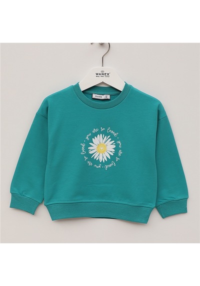 Wanex Kız Çocuk Uzun Kol Kalın Sweat - 32609 Mor