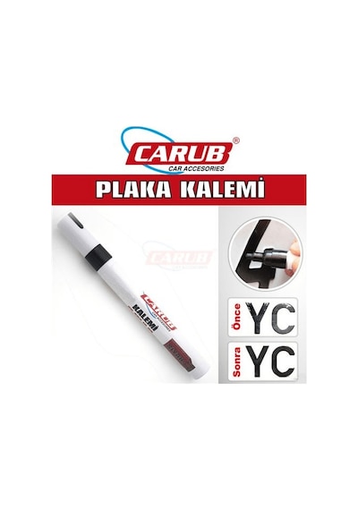 Carub Siyah Plaka Yazma Kalemi Plaka Boya Kalemi N11.27562
