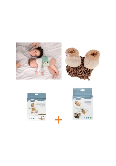 Sevi Bebe Mommyslab Sevi Gaz  Kiraz Çekirdekli Patik+Gaz  Kiraz Çekirdekli Bebek Be