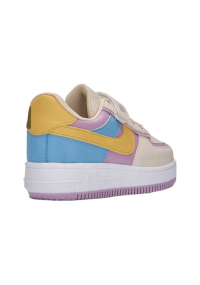 Sempaty Kids Sneaker Esnek Rahat Çocuk Spor Ayakkabı Tam Kalıp Günlük Ayakkabı Bej Lila