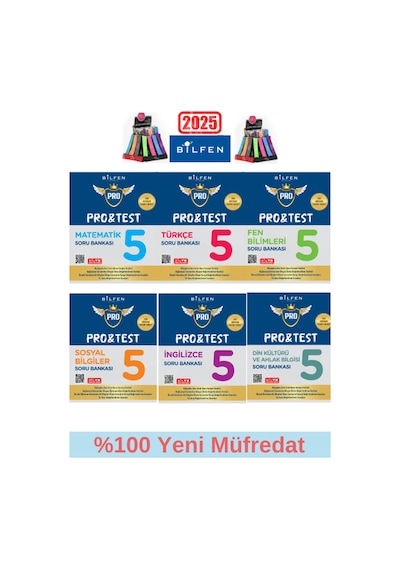 Güncel Protest 5.sınıf Tüm Dersler %100 Yeni Müfredat 6 Kitap Soru Bankası Seti+kalemlik