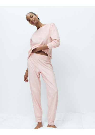 Marks & Spencer Polar Baskılı Pijama Takımı T37004626F Pembe
