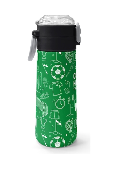 Coral High Kids Yeşil Futbol Desenli Pipetli Ve Direkt İçim Çelik Termos 500 Ml 38129 Yeşil