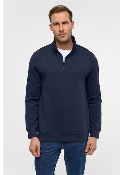 Süvari Lacivert Regular Düz Yarım Balıkçı Yaka Sweatshirt Lacivert
