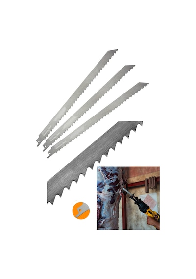 Tilki Kuyruğu Paslanmaz Çelik Et Kemik Kesme Bıçağı 3 Ad X 30Cm