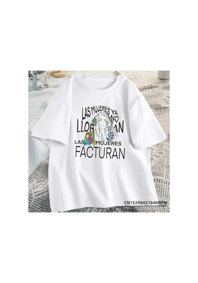 Tarzsokak Beyaz Shakira Las Mujeres Ya Hiçbir Lloran Tshirt Harajuku La Bichota