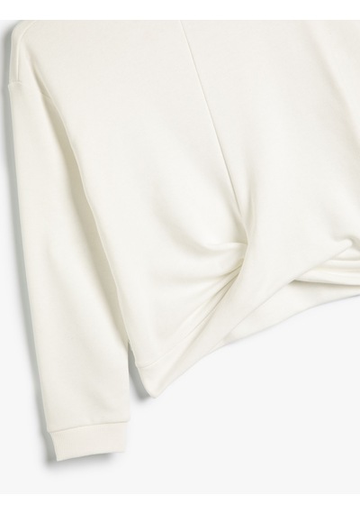 Koton Basic Sweatshirt Uzun Kollu Bisiklet Yaka Düğüm Detaylı Ekru 4wkg10610ak 4WKG10610AK010 Ekru Koton Basic Sweatshirt Uzun Kollu Bisiklet Yaka Düğüm Detaylı Ekru 4wkg10610ak 4WKG10610AK010 Ekru