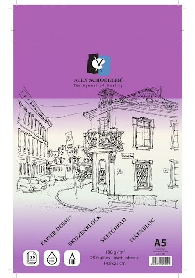Alex Eskiz Blok A4 180 G 25'li Alx -1570