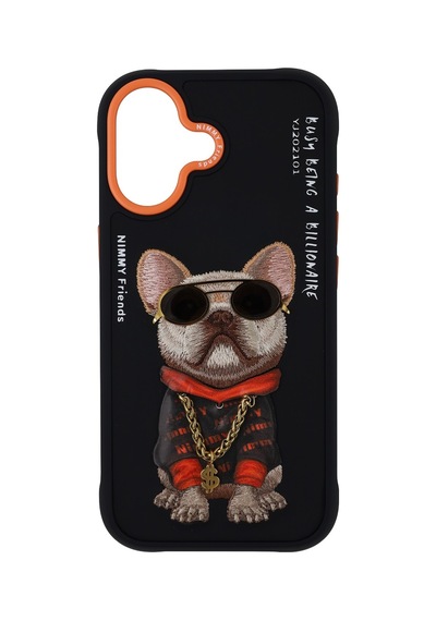 Apple Uyumlu iPhone 17 3d Gerçek Nakış İşlemeli Zincir Ve Gözlük Detaylı Pug Köpek Desenli Kılıf Şeffaf Apple Uyumlu iPhone 17 3d Gerçek Nakış İşlemeli Zincir Ve Gözlük Detaylı Pug Köpek Desenli Kılıf Şeffaf