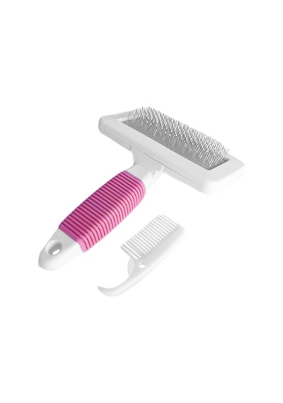 Markapet Temizleme Aparatlı Kedi Köpek Tarağı 9.5 Cm-14 Cm Medium Pembe
