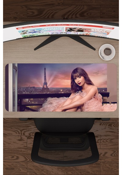 Emily İn Paris V5 70x30 Xl Gaming Kauçuk Kaymaz Taban Mouse Pad Fare Altlığı