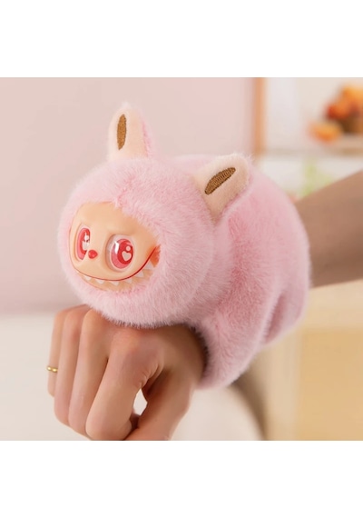 Yeni Labubu Peluş Bilezik Oyuncak Çocuk Doğum Günü Hediyeleri 20 Cm Pembe