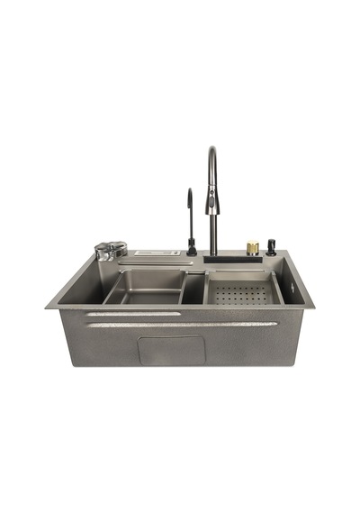 Stilmax Paslanmaz Çelik Akıllı Şelale Eviye Seti 75 x 45 CM 7 Fonksiyonlu