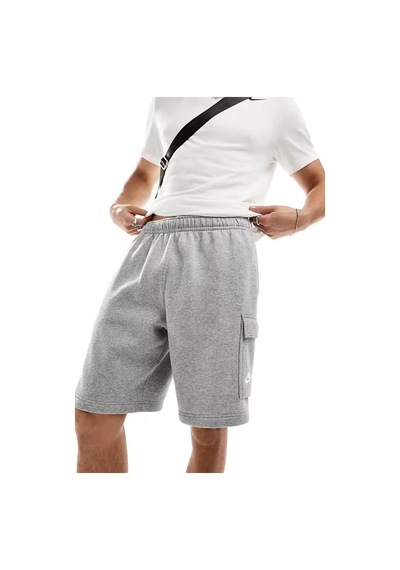 Nike Sportswear Clup Cargo Short Erkek Gri Şardonlu Bol Kesim Spor Şort