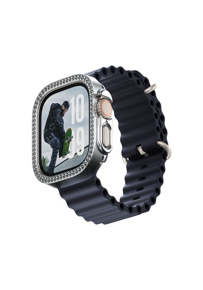 Safe. By Panzerglass Bling Bumper Silver Apple Watch Uyumlu Ultra 2