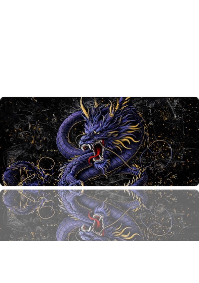 90x40 Cm Ejderha Desenli Oyuncu Gaming Mouse Pad Kaymaz Kauçuk Taban Fare Altlığı Xxl Mousepad Drake Serisi 006