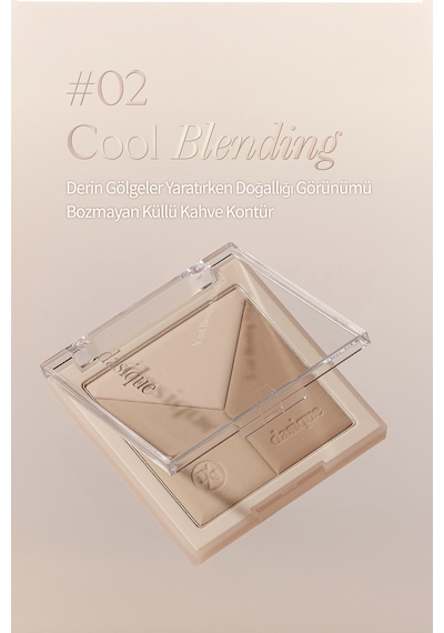 Dasique Doğal Gölgelendirme Sunan 3'lü Kontür Paleti V Cut Blending Shading 01 Warm Blending