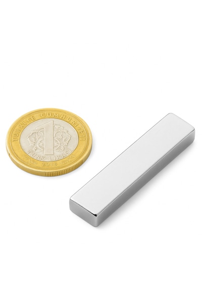 1 Adet Neodyum Mıknatıs Boy: 50mm En: 10mm Kalınlık: 5mm 50x10x5 Ndfeb Güçlü Mıknatıs N062