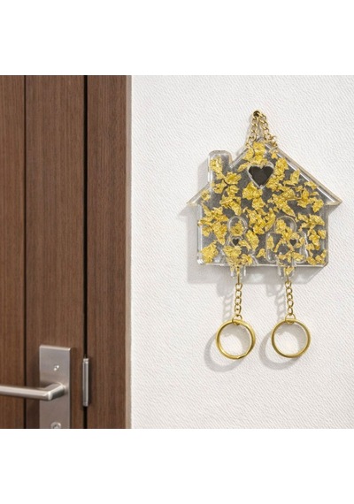 Tahtakale Toptancı Silikon Epoksi Kalıp Ev Anahtarlık Kalıbı Çift Özel Duvar İçin Anahtarlık Kalıbı 11.5x9.6 Cm