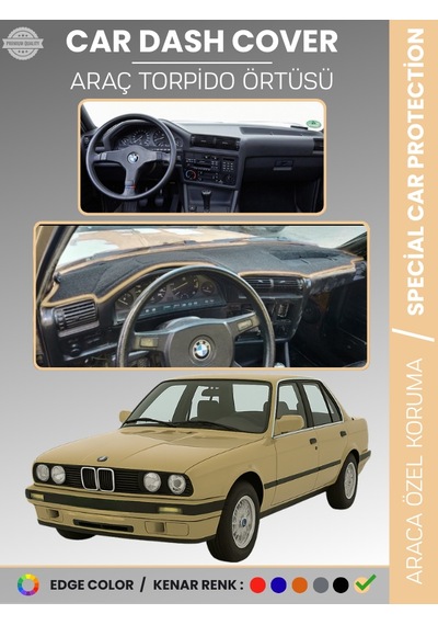 Bmw E30 3 Serisi 1982-1991 Torpido Örtüsü Ön Göğüs Koruma Torpido Koruma Tam Uyum Çatlamayı Önler - 616 Stiloto