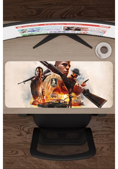 Mafia Kaymaz Dikişli Kauçuk Oyuncu Mousepad V3 - 70x30 Xl Gaming Mouse Pad Fare Altlığı