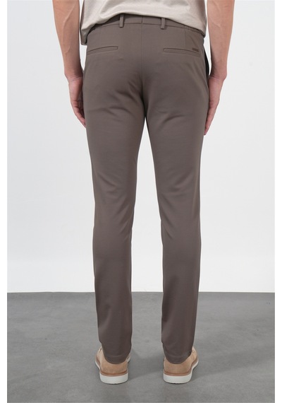 İmza Kahverengi Yan Cep Slim Fit Esnek Jogger Pantolon 1003260373