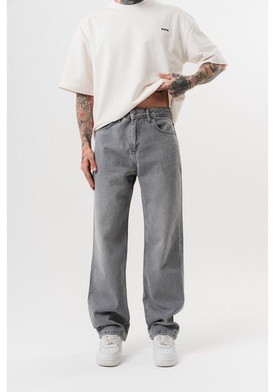 Respire Erkek Washed Baggy Pantolon Açık Gri