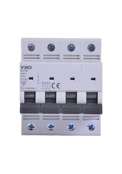 6vtb-4c100 Otomatik Sigorta 6ka C Tipi 4 Kutup 100a