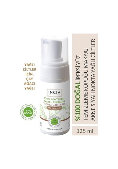 %100 Doğal İpeksi Yüz Temizleme Köpüğü Makyaj Akne Siyah Nokta Sivilce Yağlı Ciltler Vegan 125 Ml