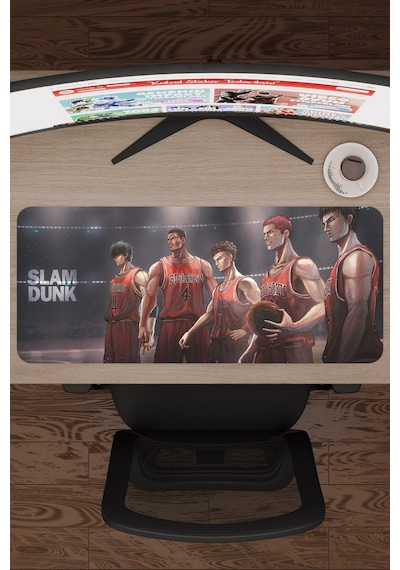 Slam Dunk Anime V1 - 70x30 Xl Gaming Kauçuk Kaymaz Taban Mouse Pad Fare Altlığı