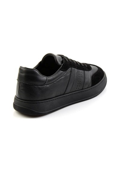 Bambi Siyah Siyah Hakiki Deri Erkek Sneaker E01759101802 Siyah