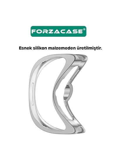 Forzacase Samsung Galaxy Watch 8 Classic 46mm İle Uyumlu Önü Açık Silikon Kılıf - Fc764 Siyah