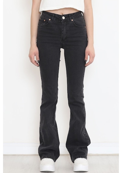 Mokashopin - İspanyol Paça Kot Pantolon Koyufüme - 11878.1431. 001