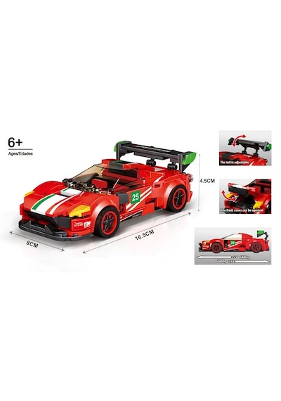 Teknik Ferrari 488 Gt3 Yapı Oyuncak Araba Ferrari Yapı Oyuncak Araba Yapı Blok Ferrari Oyuncak Araba