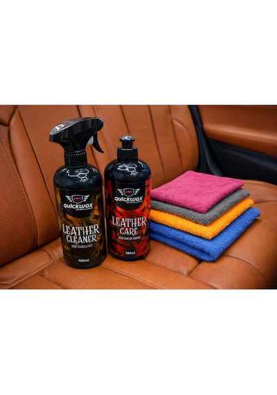 3lü Set Deri Temizleyici + Deri Bakım Ürünü + Mikrofiber Uygulama Bezi