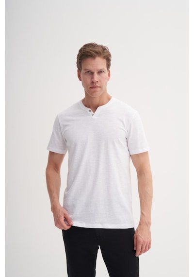 Cazador 42270 Erkek Beyaz Patlı Tshirt