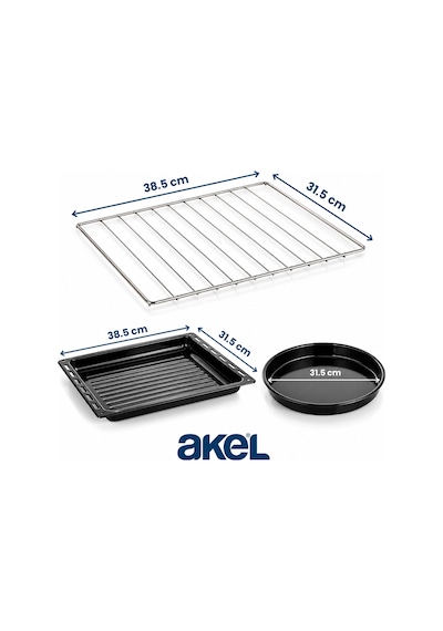 Akel Af-280 Saatli Kare Midi Fırın 1200w & 32lt Hacim 3 Kademeli Güç Ayarlanabilir Termostat Standart