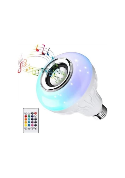 Wn-1156 Rgb Led Lamba Duya Takılan Bluetooth Hoparlör Uzaktan Kumandalı 3w Speaker 5w Led Aydınlatma