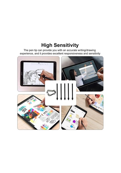 Kalem Değiştirme Uçları, 5 Adet Yedek Uç Seti, Yumuşak Stylus Kalem Uçları İle Araçlar Ve Plastik Kutu, Çoğu Tab S7, Tab S6, Note 10, Note 20 Ve Tüm Versiyonlar İçin Uyumlu Belirtilmemiş