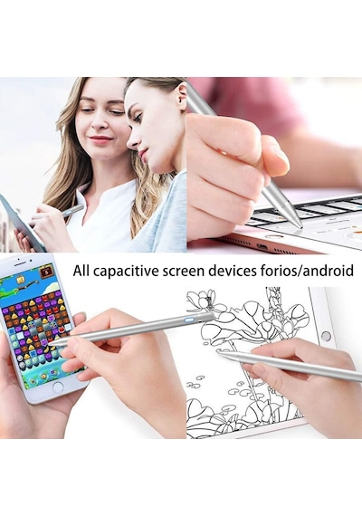 Dokunmatik Şarjlı Tablet Kalem Stylus Apple Uyumlu iPad  Samsung Çizim