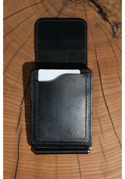 Lenax Leather Milano Hakiki Deri Cüzdan Kartlık Nakit Para Klipsli Bozuk Para Cepli Erkek Cüzdan Siyah