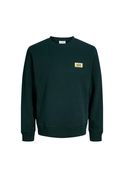 Jack & Jones Jjrush Erkek Sweatshirt Bisiklet Yaka Rahat Günlük Pamuklu Yeşil