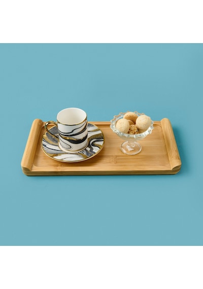 Aroww Bambu Tepsi - Açık Kahverengi - 28x14 Cm Çok Renkli