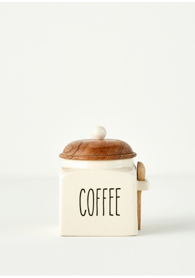 Bella Maison Koffi Seramik Kavanoz Krem 800 Ml Bej