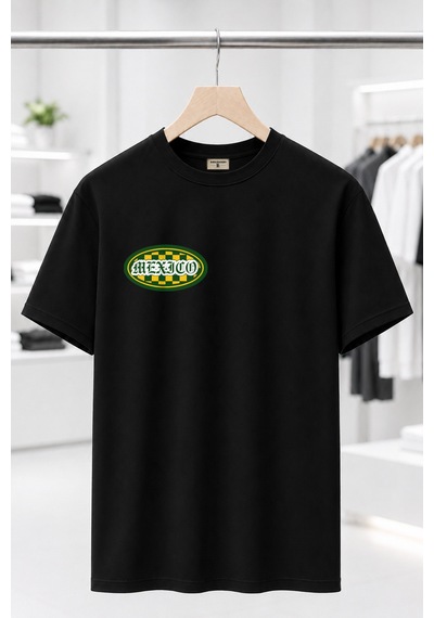 Bayloranzzo Mexico %100 Pamuk Heavy Cotton Premium Kalite Erkek Tişört Siyah