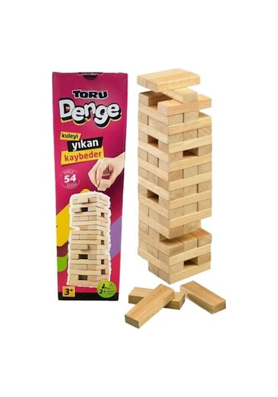 Jenga Ahşap Oyunu 54 Parça
